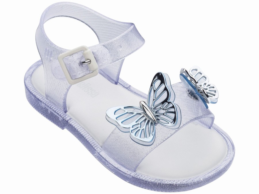 Mini Melissa Mar Butterfly Glitter - Şeffaf Bebek Sandalet - KPIOCE-146
